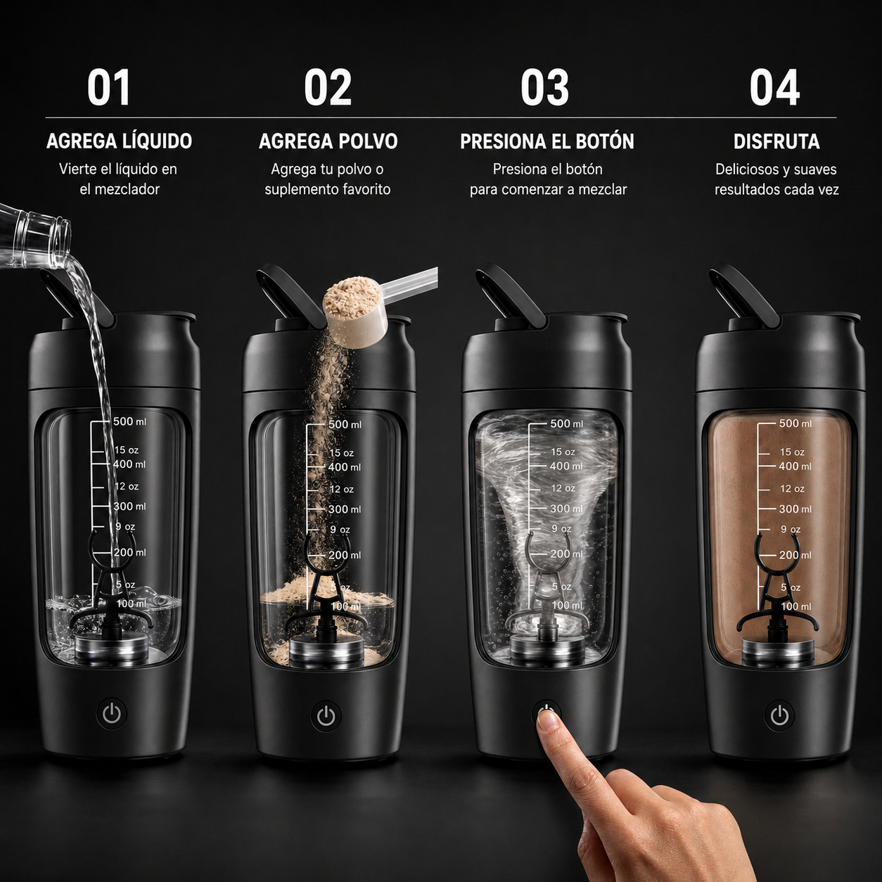 Shaker automático sin grumos