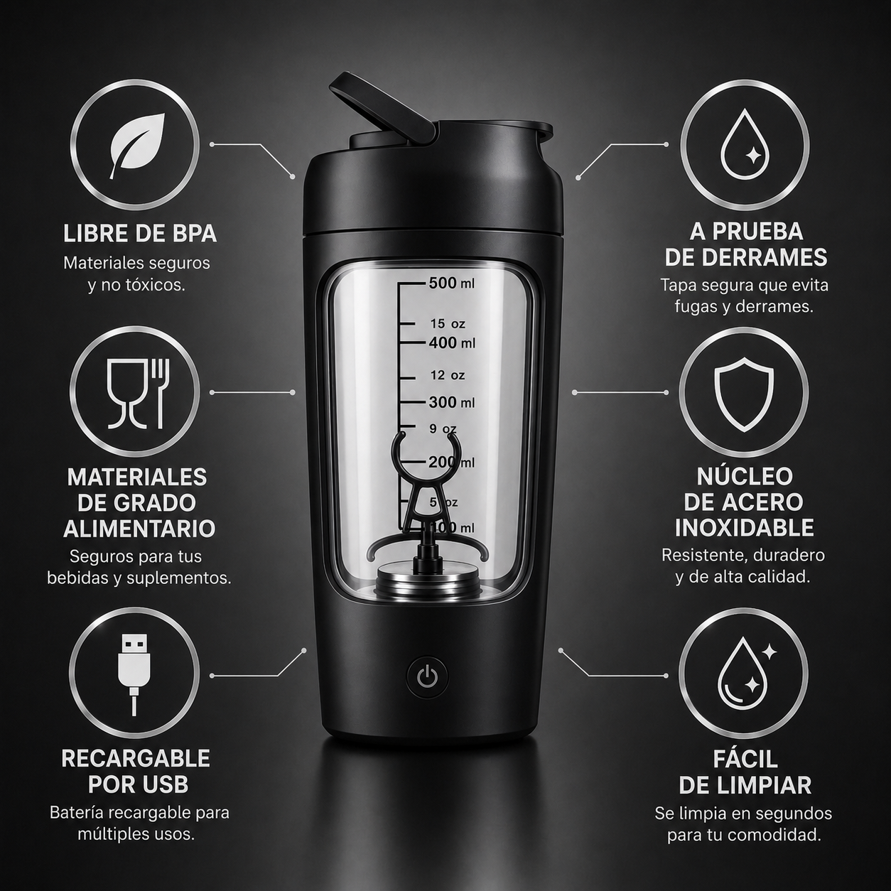 Shaker automático sin grumos